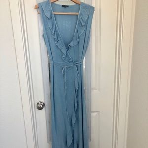 BNWOT Never worn-Chambray wrap dress
